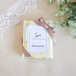 向日葵のブーケ刺繍ブローチ（ヘアゴムに変更可） 4枚目の画像