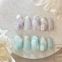 ネイルチップ No.72 フラワーネイル nail ジェルネイル 2枚目の画像