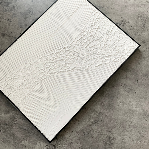現代アート 40×30㎝ フレーム付き テクスチャーアート モダン