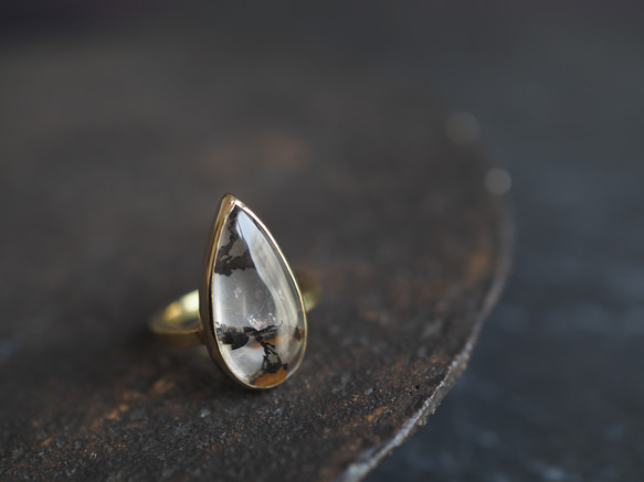 dendritic quartz brass ring (sumie) 11枚目の画像