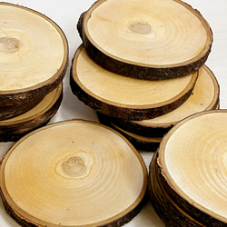 山桜 輪切り ハンドメイド素材 コースター 5枚セット 木材・板 miku