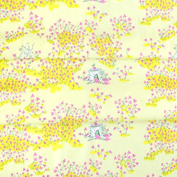 カットクロス Windham Fabrics / Lucky Rabbit / Fairy House Yellow 6枚目の画像