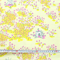 カットクロス Windham Fabrics / Lucky Rabbit / Fairy House Yellow 3枚目の画像