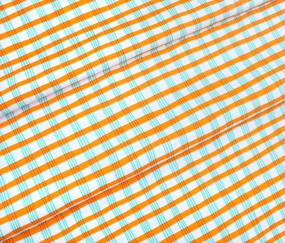 カットクロス Windham Fabrics / Lucky Rabbit / Painted Plaid Orange 5枚目の画像