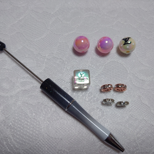カスタムボールペン♡おまけビーズ付き♡ ペン・筆記用具 E＆H 通販