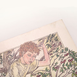 木の上の少年と牛 リトアニア洋書 カルトン 戯画 イラスト図版 ヴィンテージペーパー 2002－7 4枚目の画像
