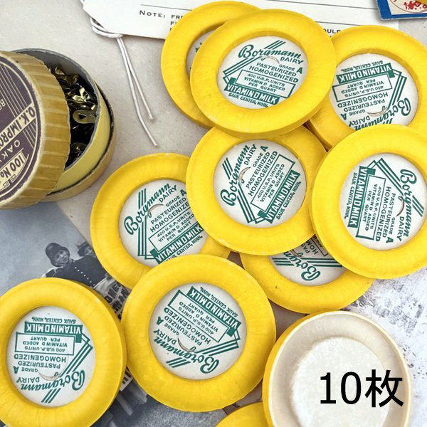 9/10まで☆ビンテージミルクキャップ1000個！ 大量 海外紙モノ 9/10