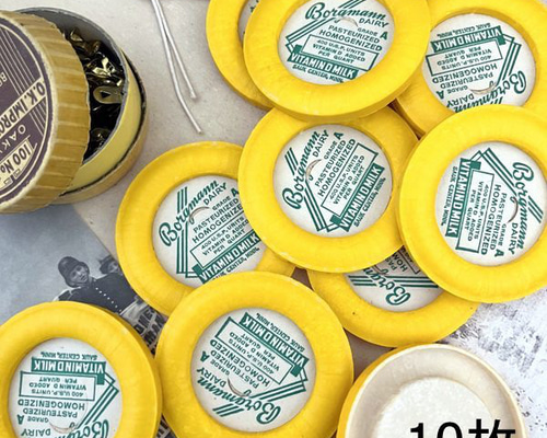 9/10まで☆ビンテージミルクキャップ1000個！ 大量 海外紙モノ 9/10