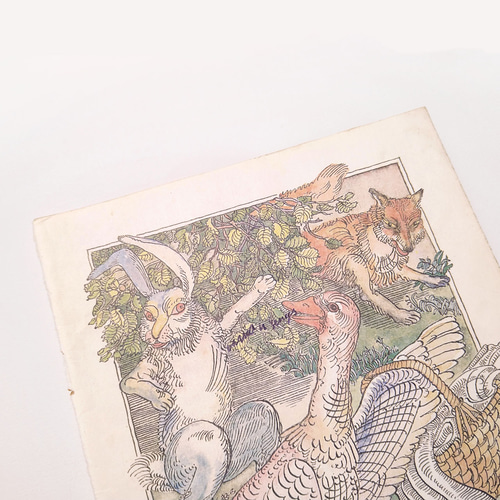 アヒルとウサギとキツネ リトアニア洋書 カルトン 戯画 紙ものイラスト