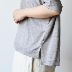軽くて涼しい、ずっと着ていたくなるリネンワイドTシャツ【SOT263S】 6枚目の画像
