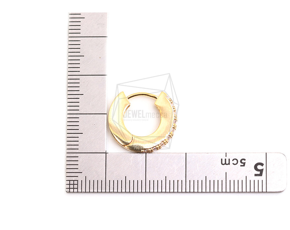 ERG-2430-G [2 pieces] 圓形一觸式耳環,圓形一觸式耳環 第5張的照片