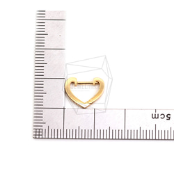 ERG-2435-G【2個入り】ハートワンタッチ ピアス,Heart One touch Post Earring 5枚目の画像