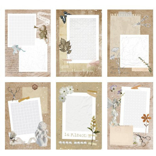 SALE! コラージュ風デザインペーパー 60枚 dream memories