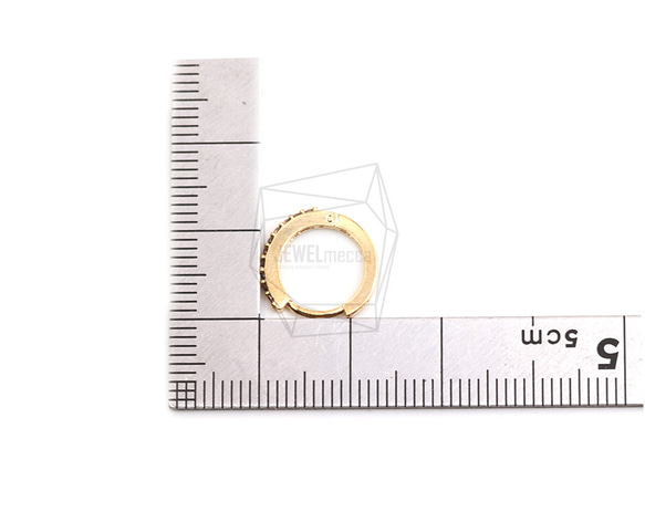 ERG-2438-G [2 pieces] 圓形一觸式耳環,圓形一觸式耳環 第5張的照片