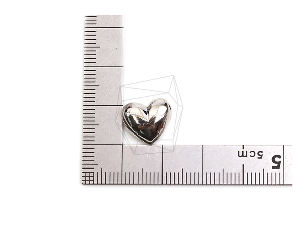 PDT-2695-R【2個入り】ハートペンダント,Heart Pendant/11.1mm X 12.6mm 5枚目の画像