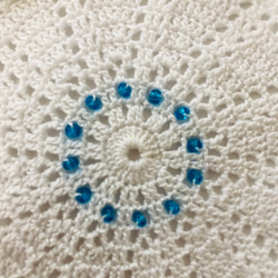 【再販】NOKOのカラフルレース編み 立体小花モチーフドイリー（15） 3枚目の画像