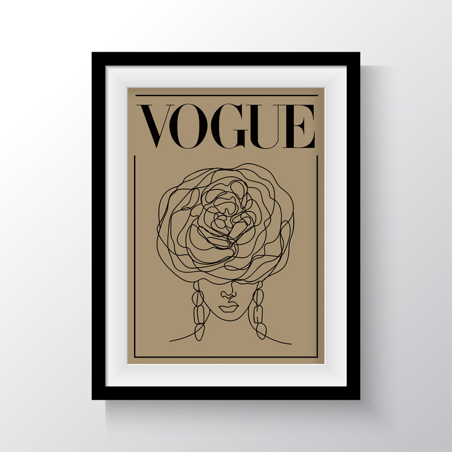 アンティークポスター 額付き 【最終値下げ】VOGUE アートポスター ポスター
