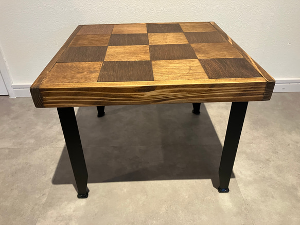 美しい市松模様テーブルローテーブル