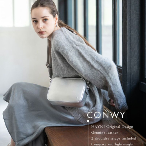 第3世代 コンパクト ショルダーバッグ スクエア ミニ 斜めがけ モカ