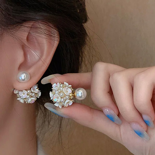 Tiffany & Co. 真珠ピアス　キャッチフラワー TIFFANY&Co. ティファニー フラワー パール 淡水パール ピアス