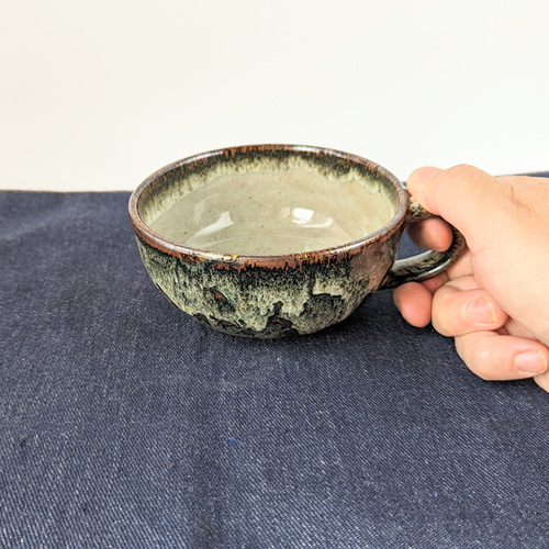 海鼠釉のスープカップ 取り鉢にも【手仕事 民藝 和 陶器】 お椀