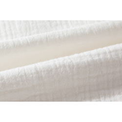 カラフルボタンTシャツ　ダブルガーゼTシャツ　コットンTシャツ　スタンドカラー　柔らかい　ホワイト　L245 11枚目の画像