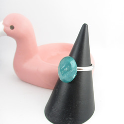 クォーツがひんやりとしそうだからだから、気持ちはいつもエスメラルダ♪(創作リング)SR864 1枚目の画像