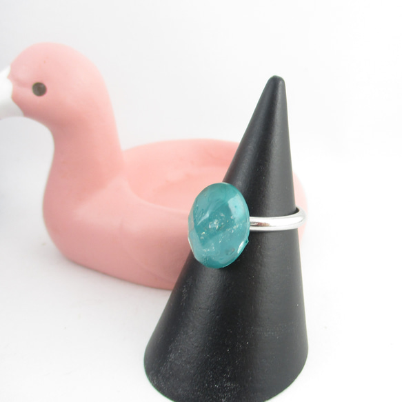 クォーツがひんやりとしそうだからだから、気持ちはいつもエスメラルダ♪(創作リング)SR864 1枚目の画像