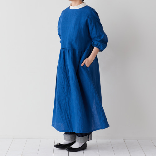 cocca for】 毎日着たい、変化を楽しむ割烹着ワンピース ”リネン