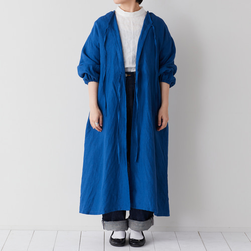 レディース デニム割烹着 青 フリーサイズ 新品未使用 cocca
