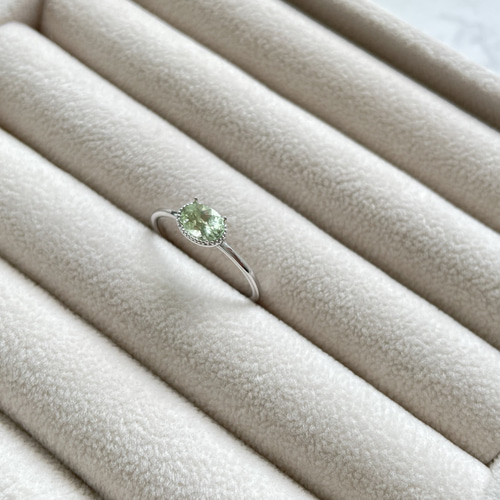 アンブリゴナイト☆天然石リング／SV925 k18 オリジナルリング☆希少石