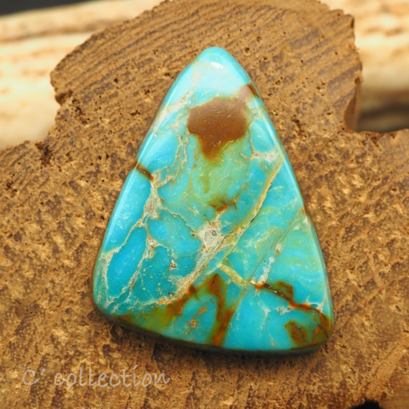 27ct Old Kingman Turquoisu オールドキングマン ターコイズ  OK-75 ルース 天然石 1枚目の画像