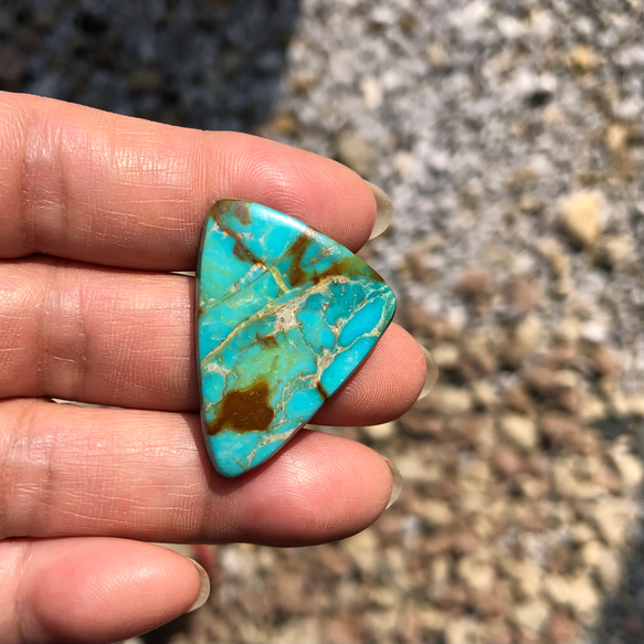 27ct Old Kingman Turquoisu オールドキングマン ターコイズ  OK-75 ルース 天然石 8枚目の画像