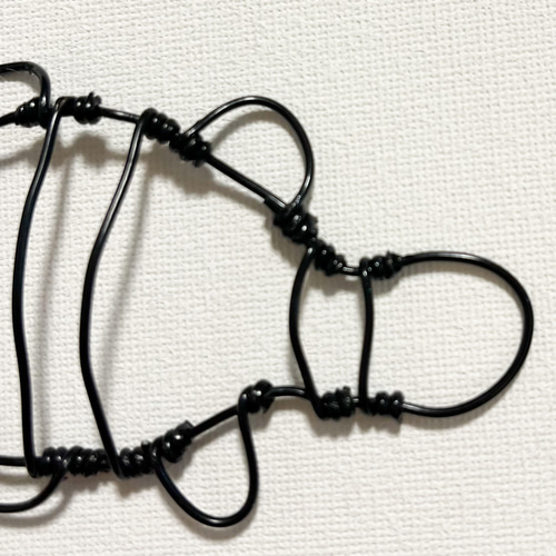 クマノミの立体オブジェ 「クマノミ親子」 作takuma 現代アート 受注販売】カクレクマノミ クマノミ 立体 壁掛け ワイヤーアート