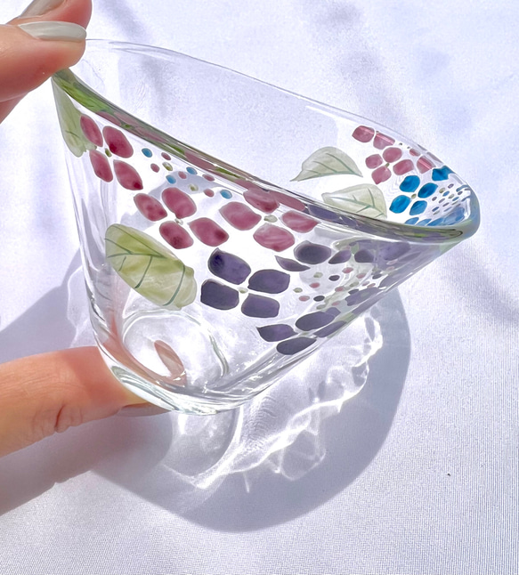 紫陽花　ガラス小鉢 1枚目の画像