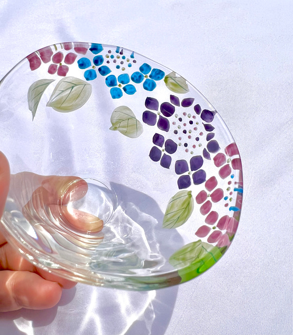 紫陽花　ガラス小鉢 3枚目の画像