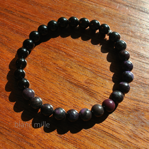 スギライト　モリオン　勾玉ブレスレット スギライトブレスレット 天然石 スギライトモリオンレディースブレスレット スギライト＆モリオン