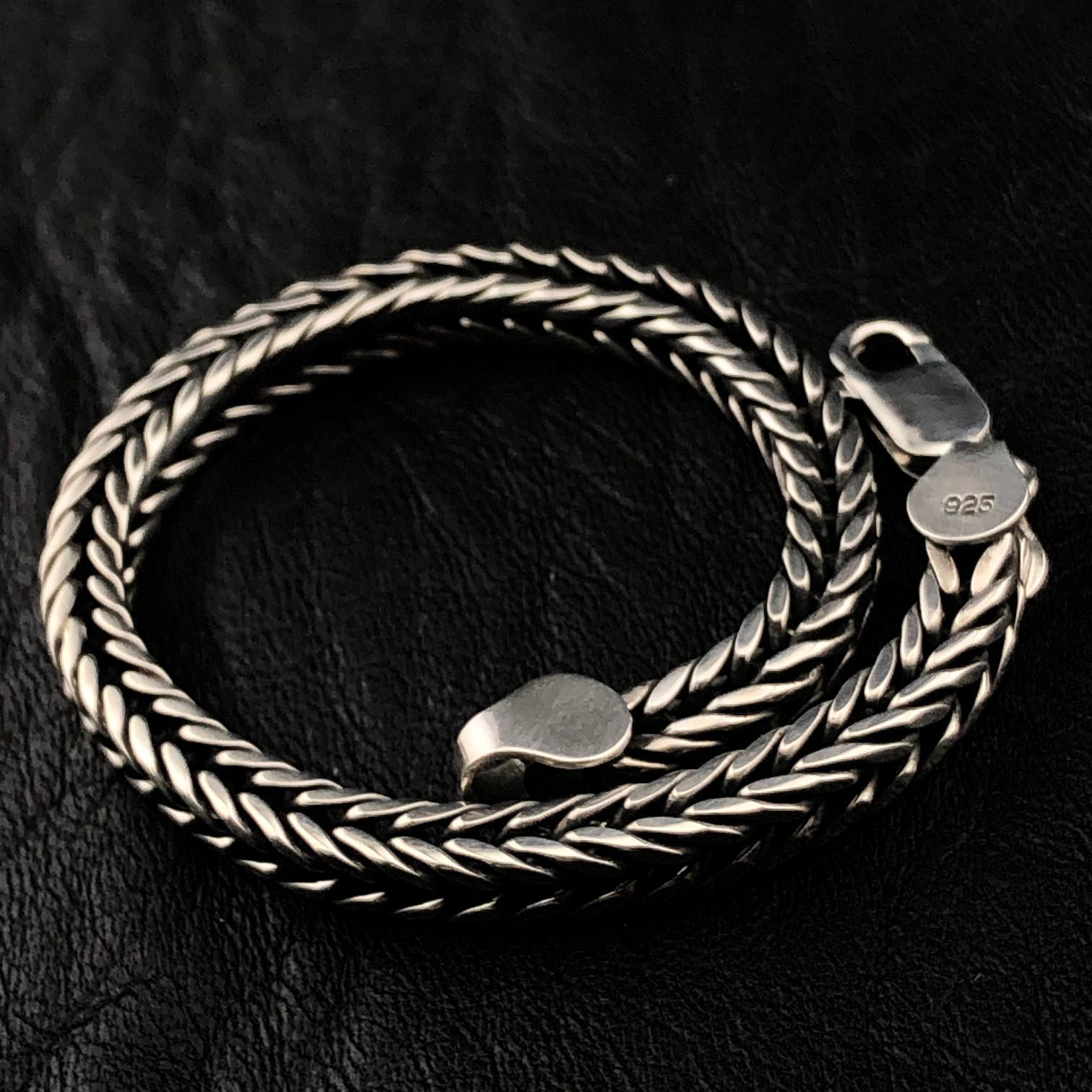 シルバー925 極厚　オーダー品　ブレスレット 極太バングル　98g