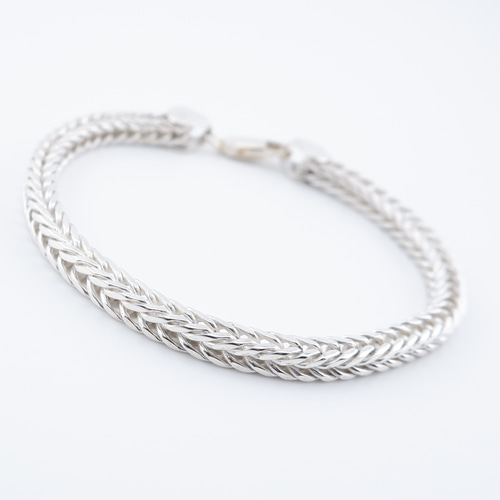 ○【Single Foxtail（Medium）】シルバー925 ブレスレット 受注制作