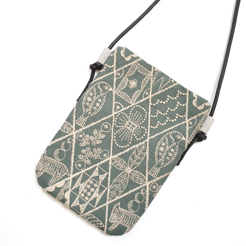 ミナペルホネン スマホショルダー シンフォニー スマホポシェット