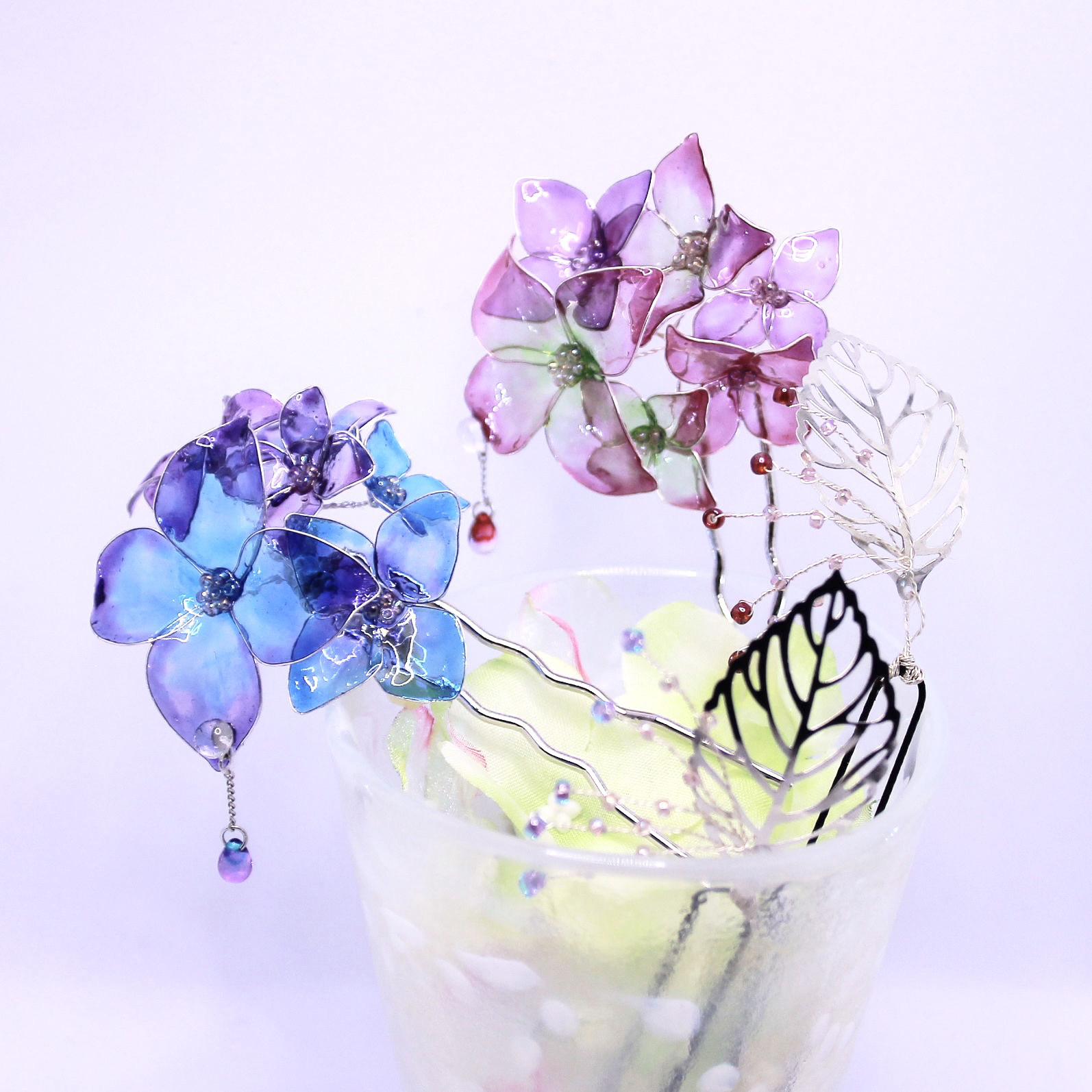 花びらかんざし 【Ai】flua 【2点セット】