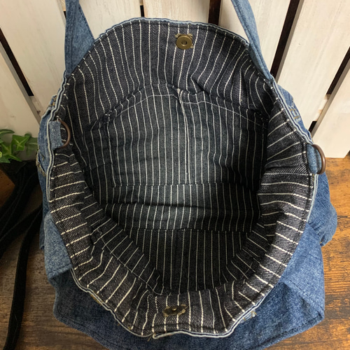 Gパンリメイクトートバッグ（ショルダーストラップ付き）一点物