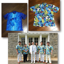 4 [Made-to-order A] Yukata remake aloha shirt 常規訂單 第3張的照片