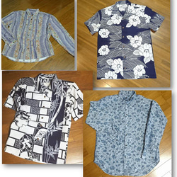 4 [Made-to-order A] Yukata remake aloha shirt 常規訂單 第4張的照片