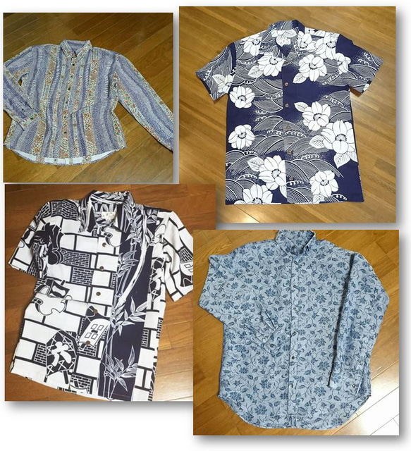 4 [Made-to-order A] Yukata remake aloha shirt 常規訂單 第4張的照片