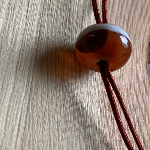 100362天然薬師瑪瑙ネックレス、調節紐