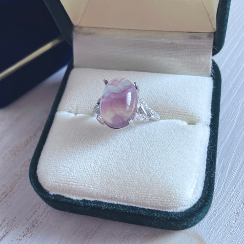 silver925 フローライト リング ＊ 指輪 天然石 フリーサイズ 蛍石