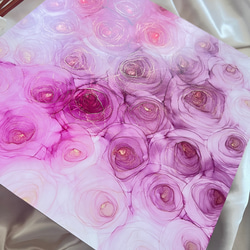 アルコールインクアート パネル S3【世界に一つだけのアート】Rose 7枚目の画像