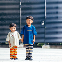 kids border pants【navy】 4枚目の画像