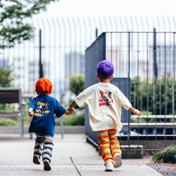 kids border pants【navy】 5枚目の画像